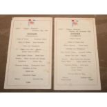 Maritime History - Iconic Ship - a dinner menu, HMT Empire Windrush, Christmas Day 1950, signed to