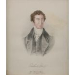 After Sir Thomas Lawrence Portrait of Sir Robert Peel pencil and watercolour, 22.5cm x 18.5cm