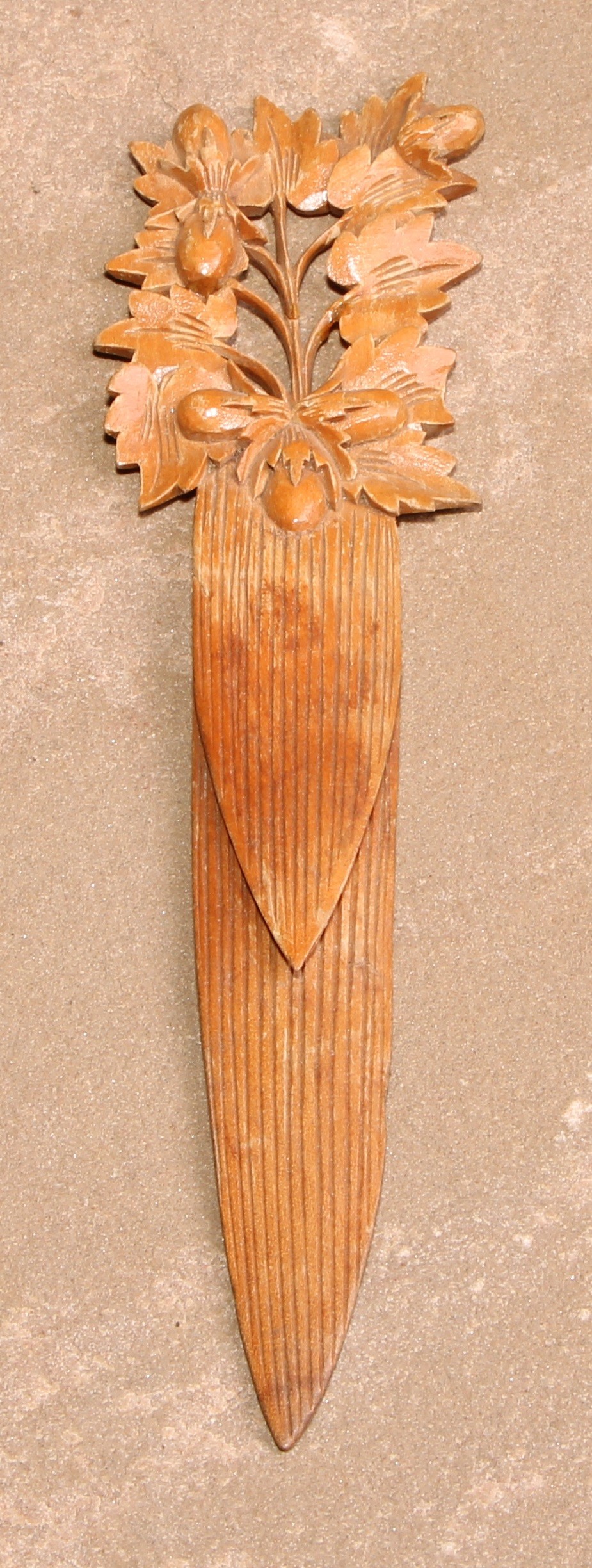 A Black Forest novelty figural bookmark, 13cm long, c.1900; another (2) - Image 4 of 5
