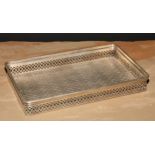 Flight and Aviation - a Gainsborough silver plate gallery tray, probably removed from an