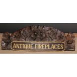 Architectural Antiques and Reclamation - an early 20th century carved and parcel-gilt advertising