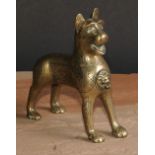 A Middle Eastern bronze aquamanile, as a lion, after a Medieval Islamic example, 10cm long