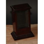 A 19th century mahogany vitrine-form pocket watch stand, 185cm high