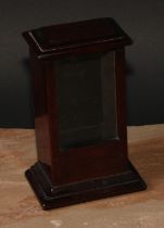 A 19th century mahogany vitrine-form pocket watch stand, 185cm high