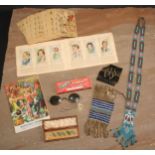 Tribal Art - an early 20th century Native American beadwork Reservation ration ticket bag, Great
