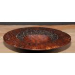 An Australian Jarrah wood bowl, signed and dated Jules, 95, 26cm diam