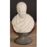 A 19th century parian ware bust, of Sir Walter Scott (1771-1832), after the marble by Sir Francis