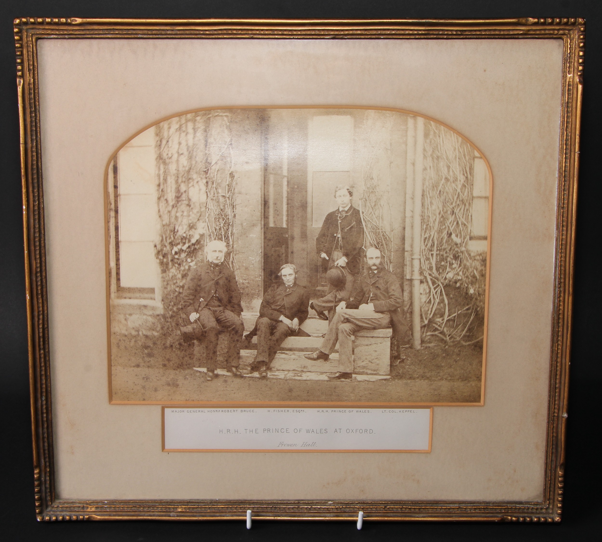 Photography - Royalty - a Victorian group portrait photograph, HRH The Prince of Wales at Oxford,