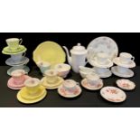 Ceramics - four Royal Crown Derby tea cups and saucers; Royal Albert tea set for six; Royal crown