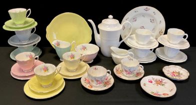 Ceramics - four Royal Crown Derby tea cups and saucers; Royal Albert tea set for six; Royal crown
