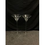 Interior design - a pair of large decorative cocktail glasses, 70cm high; etc (4)