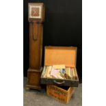 Boxes and Objects - A Smiths art deco longcase clock, quartz movement, 139cm, Ordnance survey maps