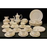 A Royal Albert part 'Val 'dor' pattern table service for eight including; a tea pot, milk jug, sugar