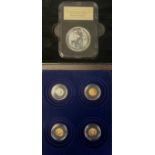 Medals: a limited edition set of four 'Year of the Three Kings' .585 14ct gold medals/tokens, 0.5g