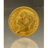 Napoleon 40 Franc gold coin, 1812.