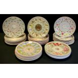 Wedgwood calendar collectors plates complete run from 1971 to 2009, (40)