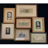 Boxes & Objects - Thomas Stevens Stevengraphs - woven silk panel Niagara; Ye Old Crown House,