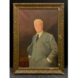 J.H. Hutchings, Portrait of Wilfred Hill, founder of Chemeco and inventor of Bryl cream, signed