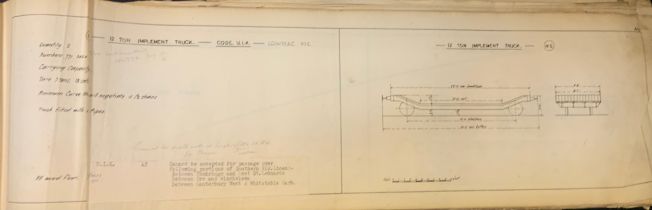 A large LMS book circa 1927 of Diagrams of Specially Constructed Vehicles, date 1927-1932, in