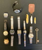 Vintage Wristwatches - Sekonda automatic 21 jewel wristwatch, another tank cased, Fleca Air