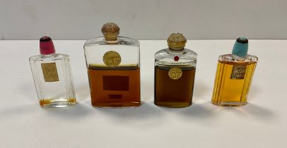 Four early 20th Century Coty perfume bottles; Paris de Coty, Aimant de Coty and two Chypre de Coty.