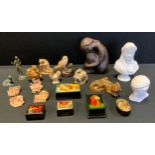 Boxes and objects - Harmony Kingdom figures, ‘King of the Hill’ Pangolin, Antinasto, etc; a