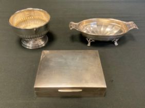 Silver - George III sugar bowl, Birmingham, c.1800; silver sweet meat dish, Sheffield, c.1923, a