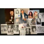 Autographs - signed and auto pen photographs inc Neil Kinnock, Margaret Thatcher, Les Dennis, Lena