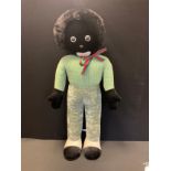 A large Merrythought standing Go**y soft toy, green striped top, velvet trousers, label to leg, 98cm