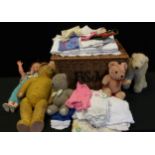 Toys and Juvenilia - a golden mohair teddy bear and polar bear, composition dolls, etc