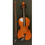 A Viola, cased with bow en-suite, by Andreas Zeller, for Stentor Music Company.