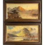 Joel Owen (British, fl. 1900-1930) A pair, Highland Landscapes at sunset, each signed, dated '29,