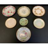 Ceramics - a Chinese famille rose plate, pair of Japanese plates, Coalport X721 cabinet plate,