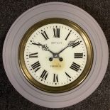 A 19th century French School or wall clock, cream dial signed Bouvigny Verneuil, bold Roman