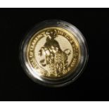 The Queen's Beasts - The Black Bull of Clarence, 2018 £100 pound, Proof gold Coin, Uk mint,