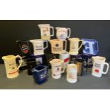 Advertising jugs, Martell Cognac limited edition Grand National Winners, seton Pottery, Redruth, (