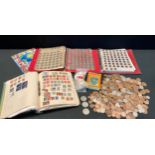 Coins & Stamps - Victorian and later GB and international coin, inc Crowns and half crowns, two