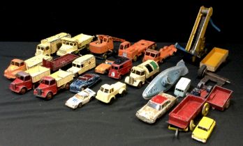 Diecast Vehicles - mostly Dinky Toys inc Euclid Dump Truck, 965, Leyland Comet, Elevator Loader,