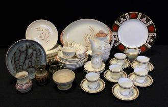 A Royal Doulton Meadow Glow table service for six, pattern number D6443; Noritake teacups and