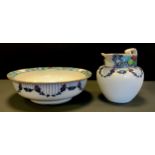 A Burgess & Leigh (Burleighware) washing jug and bowls set, decorated with fruiting vines, printed