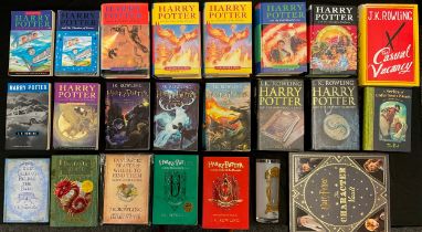 Rowling J K, Harry Potter books etc inc Miss Print First Edition, Half Blood Prince, 11 Owls, page