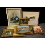 Pictures and prints - English school, Beech Grove, signed, with initials P. D., oil on canvas; mid