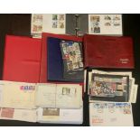 Stamps Philately - FDCs, GB and World stamps, in album and loose, others empty albums qty
