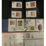 Stamps/Postcards - Benham Silks, contained in three albums qty