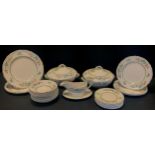 A Copeland Spode ' Royal Jasmine' part dinner service including; two tureens, ten desert bowls,