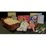 Toys and juvenilia - Sindy’s bed and bed clothes; a bisque head doll marked A/M Germany - 351/418,