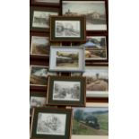 Pictures and Prints - Railway Interest including five John S. Gibb signed prints, 'Havernwaite