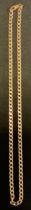 A 9ct gold curb link necklace, 65cm long, 33.5g gross