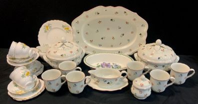 Ceramics - Villeroy and Boch ' Petite Fleur' pattern part dinner service including; a a pair of