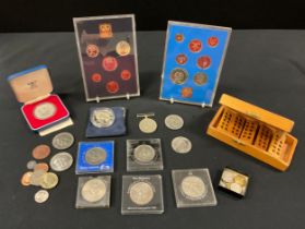 Medals, Coins & Tokens - Victorian 1887 silver shield back six pence, 1875 three penny piece, 20p